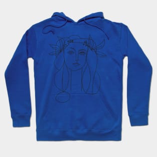 Picasso Woman Sketch Portrait Hoodie